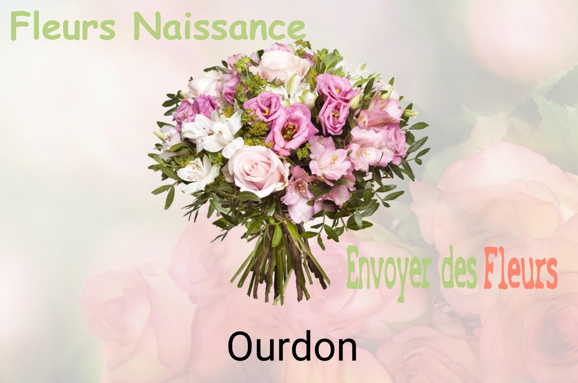 Bouquet de fleurs de naissance livré à Ourdon